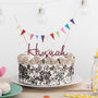 Personalised Name And Tropical Zebra Cake Topper Set, thumbnail 5 of 6