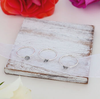 Spring Hand Stamped Stacking Ring, 3 of 5