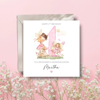 Fairy 3rd Birthday Card, Pink Birthday Card For Daughter, Granddaughter, Any Relationship, 3 of 6