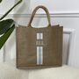 Personalised Square Stripe Jute Tote Bag, thumbnail 7 of 8