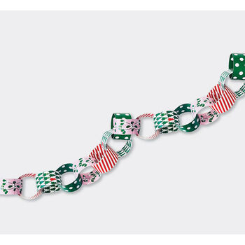 Christmas Paper Chains Trees, Mistletoe And Stripes Decoration, 2 of 9