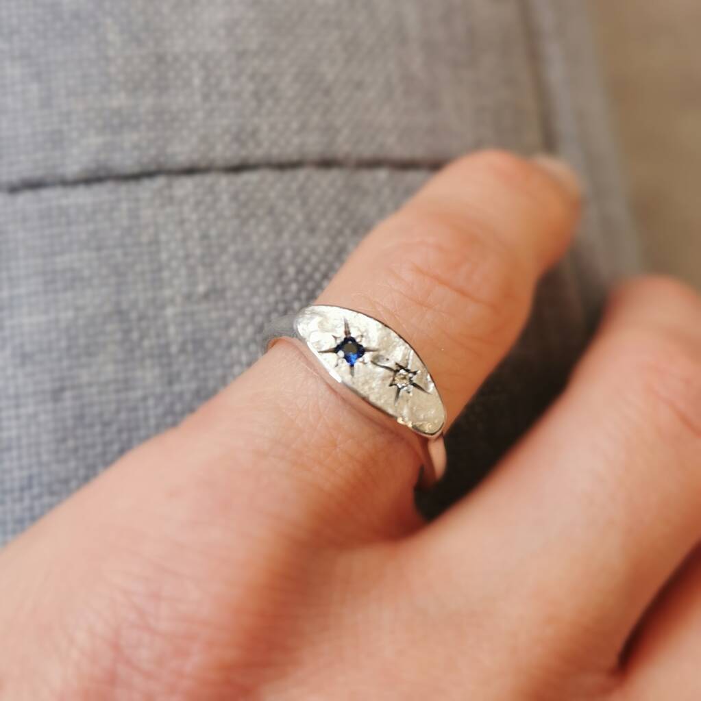 Personalised Universe Birthstone Couple Ring, 1 of 10