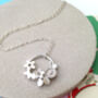 Personalised Sterling Silver Flower Initial Necklace, thumbnail 9 of 12