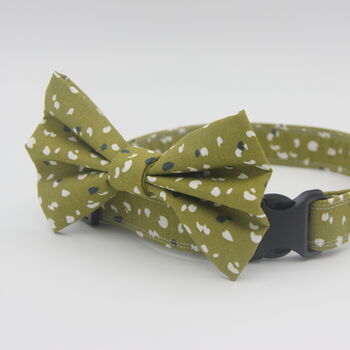 Green Smudge Dog Bow Tie, 3 of 7