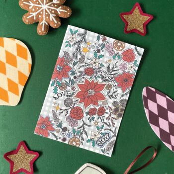 Traditional Floral Christmas Card, 5 of 5