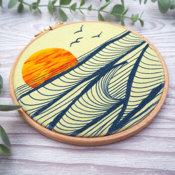 Sunset At Sea Embroidery Kit, 5 of 9