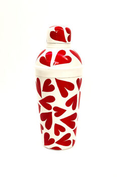 Hand Painted Red Heart Cocktail Shaker, 2 of 2