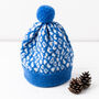 Bright Leopard Knitted Pom Pom Hat, thumbnail 2 of 11