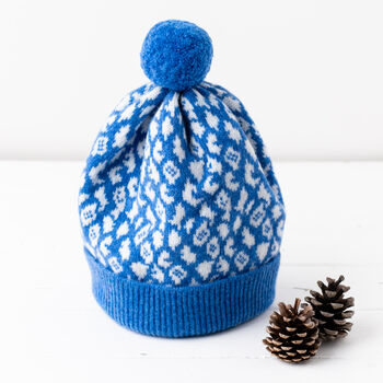 Bright Leopard Knitted Pom Pom Hat, 2 of 11
