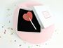 Lollipop Heart Brooch On Acrylic Valentine's Day Gift, thumbnail 2 of 6