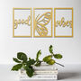 Butterfly Wooden Panels Uplifting Three Piece Wall Art, thumbnail 7 of 9