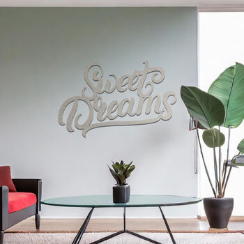Contemporary Metal Sweet Dreams Wall Decor For Bedroom, 6 of 11