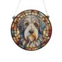 Bearded Collie Stained Glass Effect Suncatcher, thumbnail 3 of 3