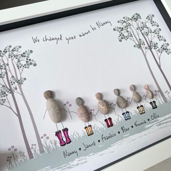 Personalised Welly Boot Family Pebble Picture, 6 of 6
