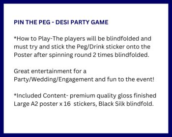 Pin The Peg Desi Party Game, 3 of 7