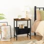 Narrow Side Bedside Table End Table With Black Sling, thumbnail 3 of 7