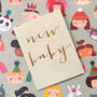 Mini Gold Foiled New Baby Card, thumbnail 1 of 5