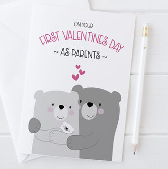 First Valentines Day Card For New Mums, Dads Or Parents, 6 of 6