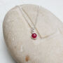 Silver Ruby Necklace, thumbnail 1 of 3