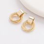 Gold Colour Twisted Rope Design Hoop Earrings, thumbnail 1 of 4