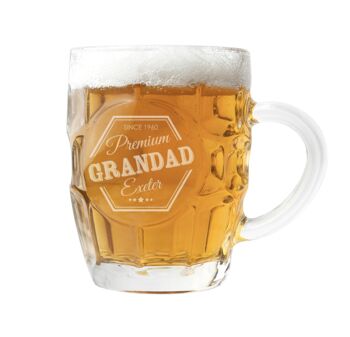 Personalised Premium Dimpled Beer Glass, 2 of 5
