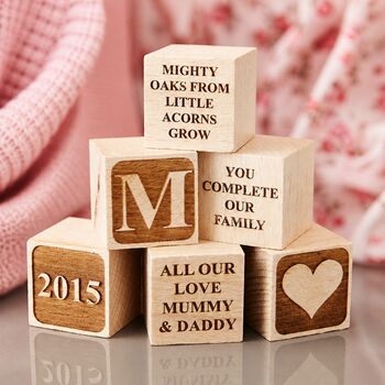 Personalised Christening Gift Building Block, 5 of 5