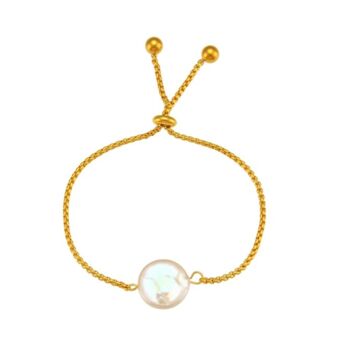 Priya 18k Gold + Pearl Waterproof Bracelet, 2 of 3
