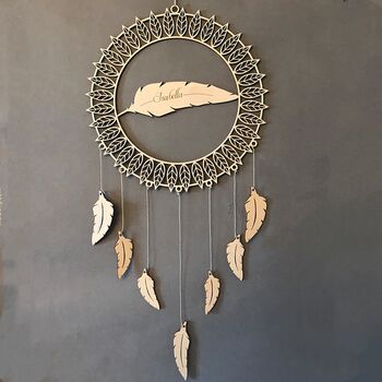Personalised Wooden Dream Catcher, 2 of 4