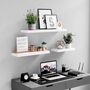 80 Cm White Floating Wall Mounted Shelf, thumbnail 2 of 7