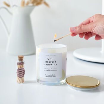 With Deepest Sympathy – Scented Candle Memorial Gift, 10 of 10