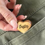Personalised Pet Memorial Small Olive Wood Heart Pocket Token, thumbnail 4 of 9