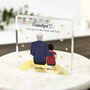Personalised Grandad And Grandchild Moon Illustration Acrylic Block, thumbnail 1 of 5