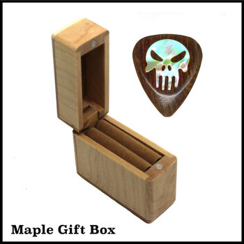 Punisher Indian Chestnut Guitar Pick In A Gift Box, 9 of 9