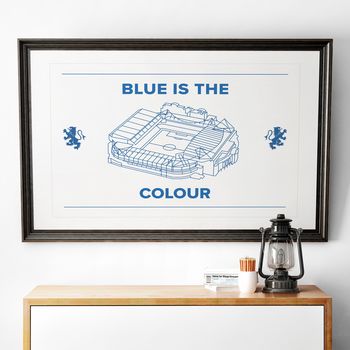 'Blue Is The Colour' Football Stadium Print, 2 of 2