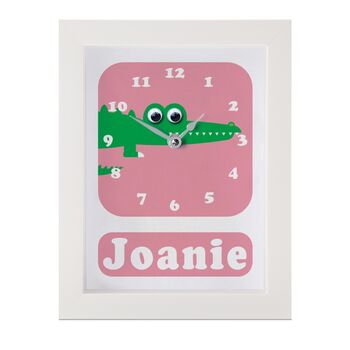 Personalised Childrens Crocodile Clock, 8 of 9