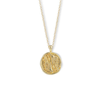 Pisces Zodiac Coin Pendant Necklace, 2 of 5