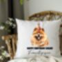 Personalised Chow Chow Birthday Congratulations Party Cushion, thumbnail 1 of 2