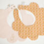 Double Sided Embroidered Cotton Baby Bib, thumbnail 5 of 6