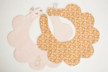 Double Sided Embroidered Cotton Baby Bib, 5 of 6
