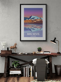 Three Peaks Challenge Art Prints Ben Nevis Snowdon Scafell Pike, 3 of 11