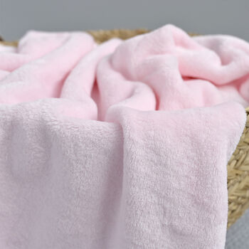 Personalised Pink Soft Fleece Baby Blanket, 2 of 5