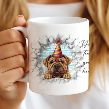 Personalised Shar Pei Birthday Break Through, 7 of 8