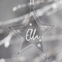 Personalised Clear Star Christmas Decoration, thumbnail 1 of 2