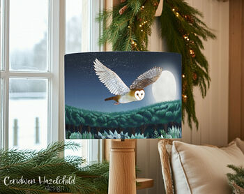 Barn Owl Lampshade – Nature Inspired Woodland Lighting, 5 of 7