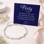 40th Birthday Sterling Silver Four Pearl And Amazonite Bead Bracelet, thumbnail 1 of 5