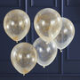 Gold Angel Hair Filled Party Balloons, thumbnail 1 of 3