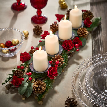 Winter Rose Christmas Candle Holder, 3 of 7