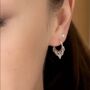 Leia Sterling Silver Hooped Studs, thumbnail 3 of 7