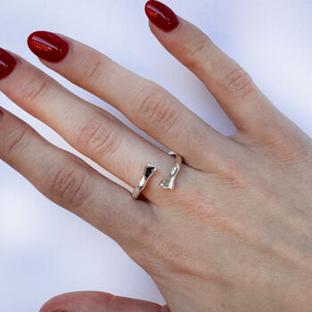 Sterling Silver Horse Hoof Adjustable Ring, 2 of 7
