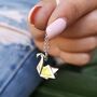 Origami Swan Necklace, Sterling Silver Or Gold Plated, thumbnail 2 of 11